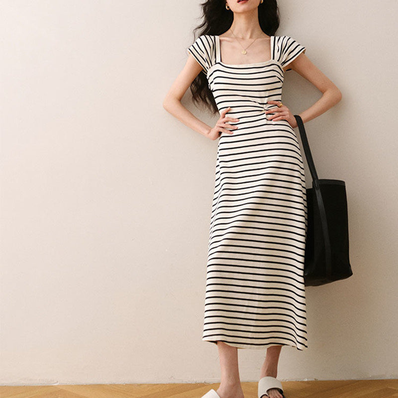 【Dress】ボーダー柄ワンピース　 W12705