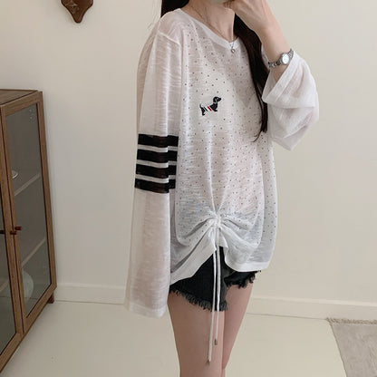 【Tops】透け感Ｔシャツ　W14322