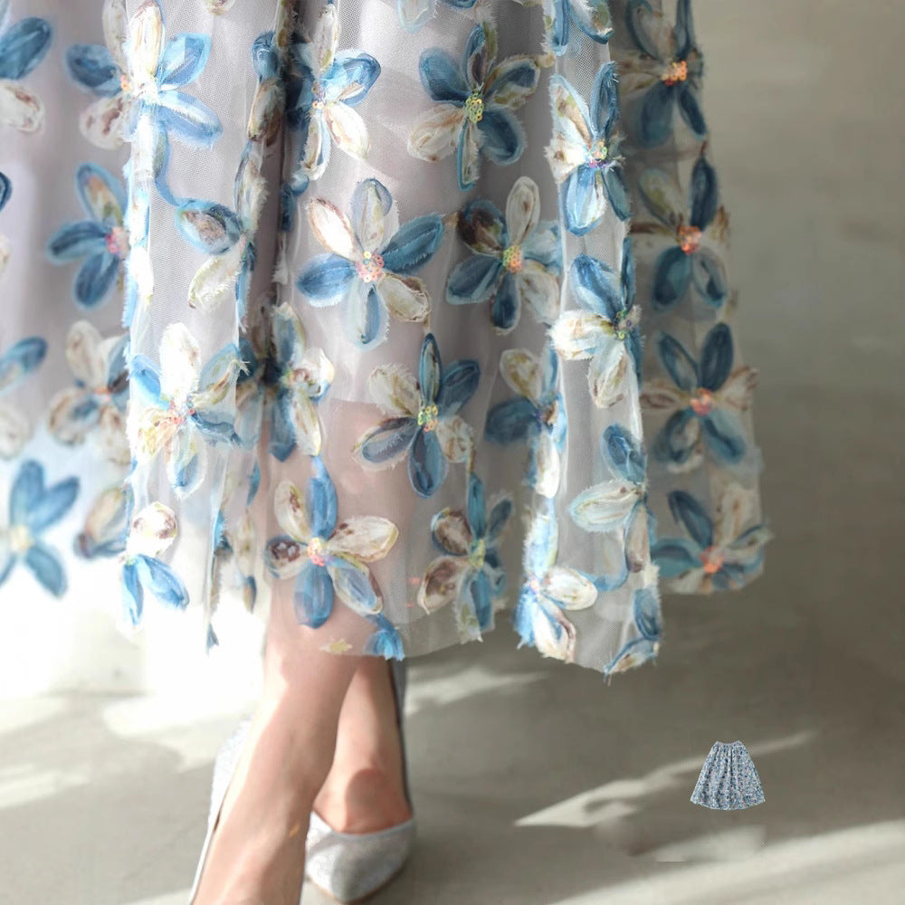 【Bottoms】展開花柄スカート T01678