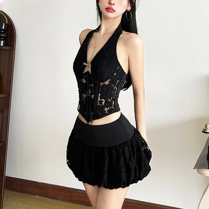 【Tops】人気ホルターネックベスト T01227