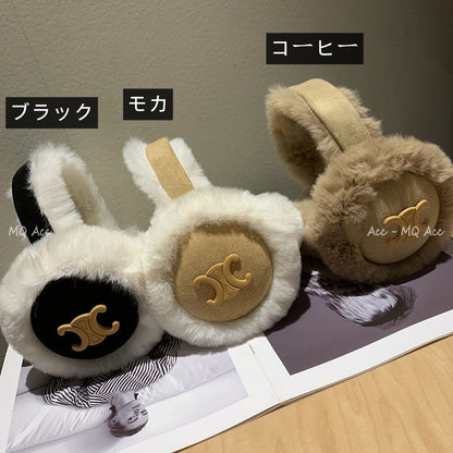 【雑貨】切り替えデザイン耳当て    W14473
