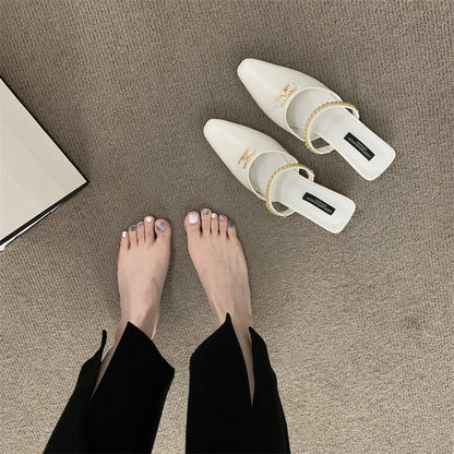 【Shoes】高級感フラットスリッパ　Z8134