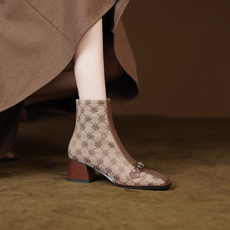 【Shoes】気質春秋ブーツ　W14196