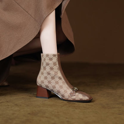 【Shoes】気質春秋ブーツ　W14196