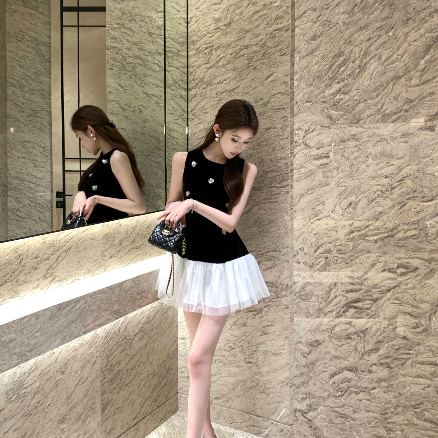 【Dress】切り替えワンピース T01411