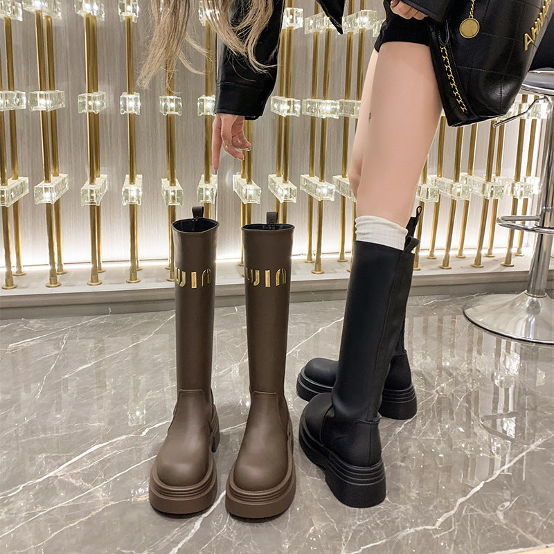 【Shoes】春秋ロングブーツ 　Ｗ14688