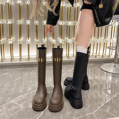【Shoes】春秋ロングブーツ 　Ｗ14688