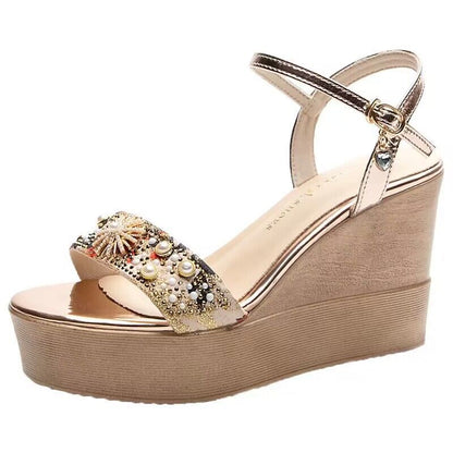【Shoes】ウェッジヒールサンダル　Ｗ11738
