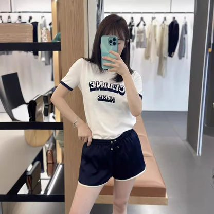 【Tops】配色Tシャツ　Ｗ11981