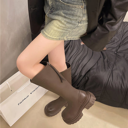【Shoes】秋冬厚手ロングブーツ 　W14689