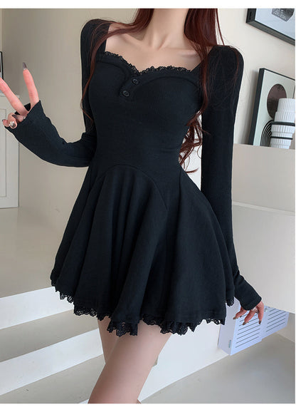 【Dress】春秋長袖ワンピース　W14151