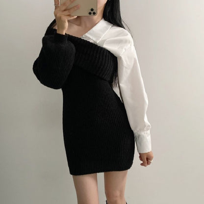 【Dress】切替きれいめワンピース　Z7833