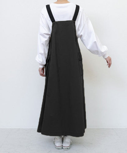 【Dress】デザイナーサスペンダードレス T01688