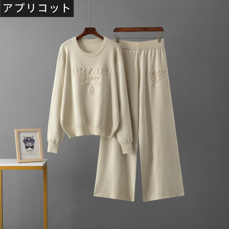 【Set】ニット2点セット　セーター + パンツ　Ｗ14168
