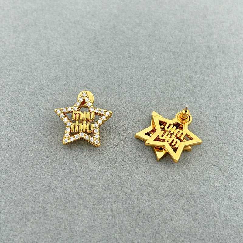 【雑貨】二層スターイヤリング T01565