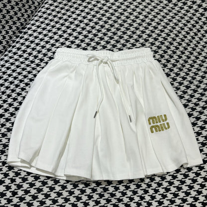 【Set】レース切り替えTシャツ + スカート2点セット T01479