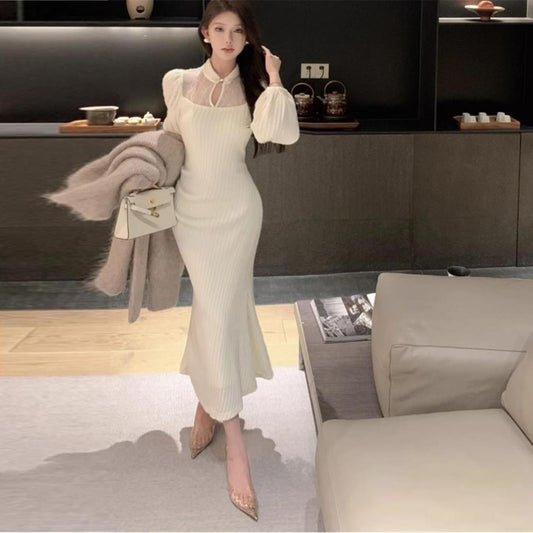 【Dress】きれいめ秋冬タイトワンピース　Z7882