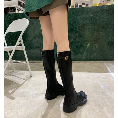 【Shoes】3色展開ロングブーツ　W13842