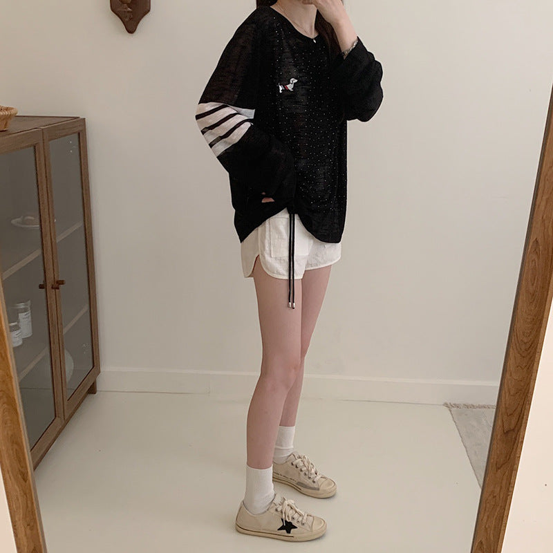 【Tops】透け感Ｔシャツ　W14322