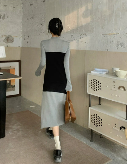 【Dress】新作アイテム～切り替えデザインニットワンピース　W9571