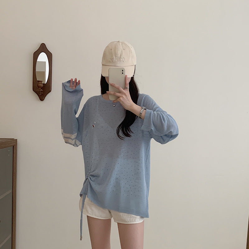 【Tops】透け感Ｔシャツ　W14322