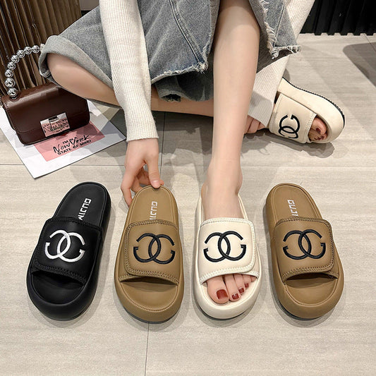 【Shoes】スリッパ滑り止め効果抜群サンダル  W11103