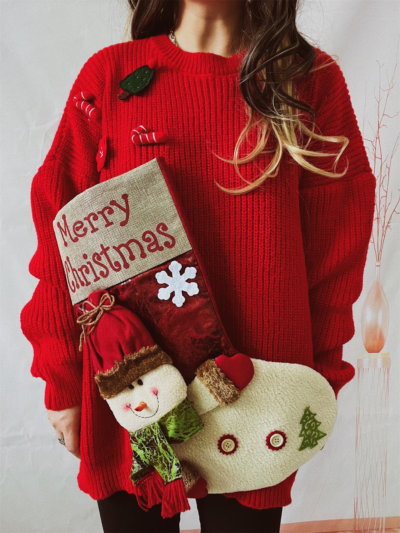 【Tops】クリスマスニットセーター　Ｗ14621