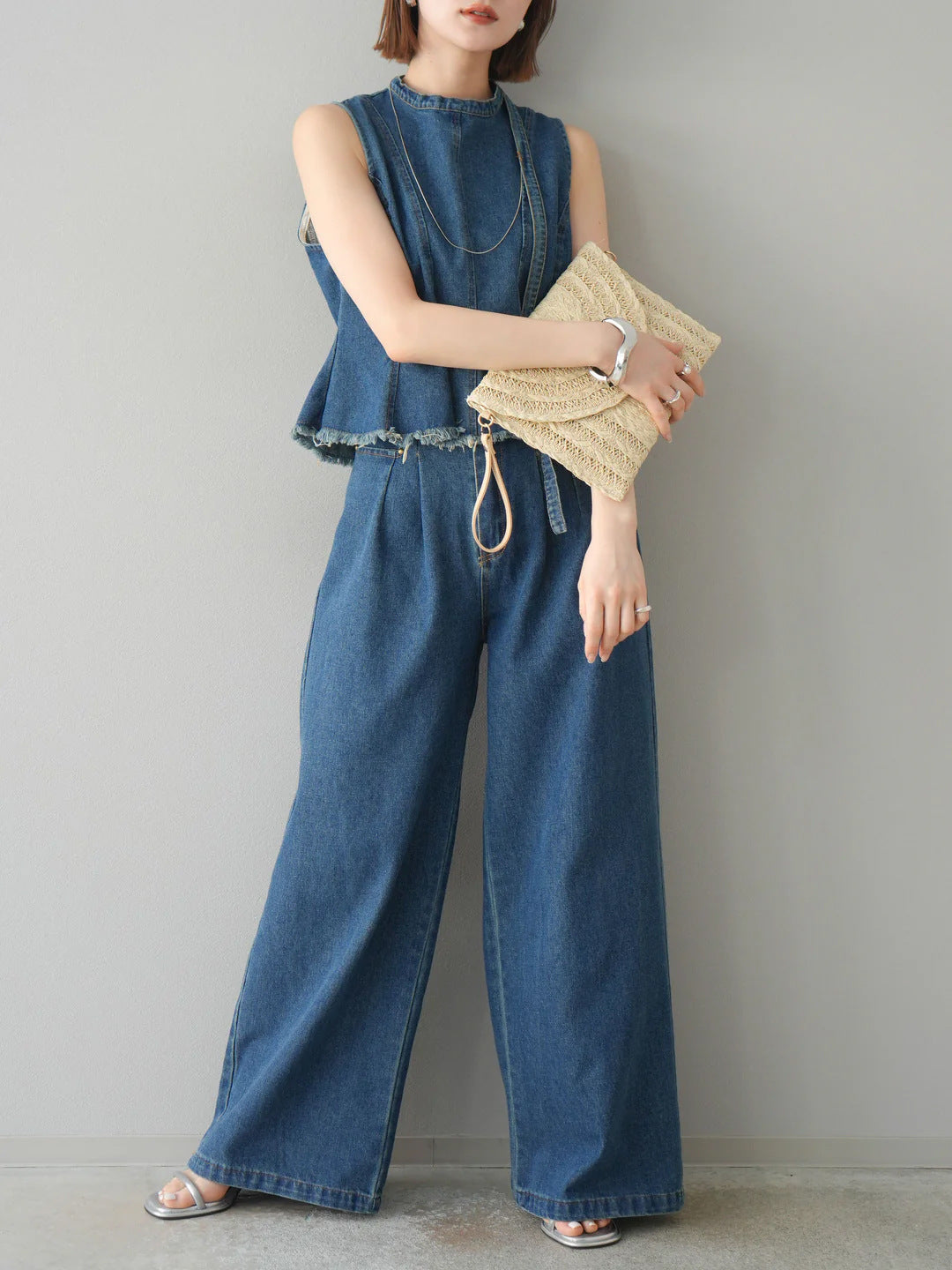 【Set】ファッションデニム2点セットT01695