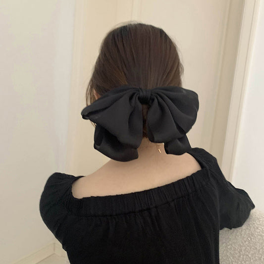 【雑貨】エレガント黒ヘアリボン　Z8112