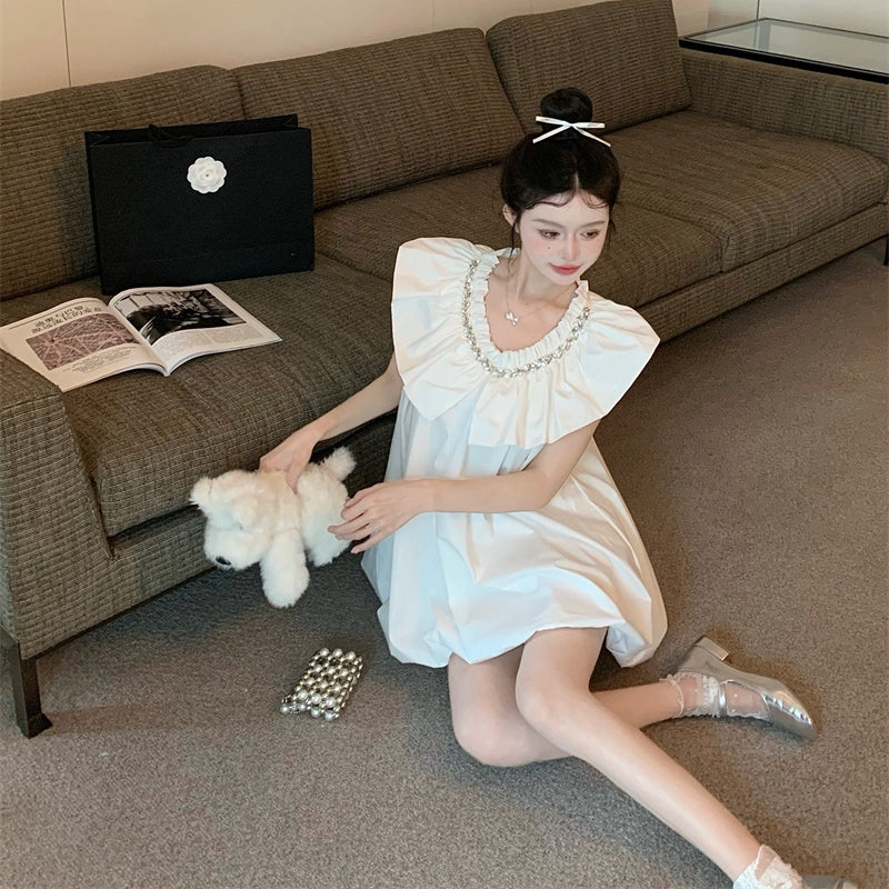【Dress】フリルVネックドレス T01459