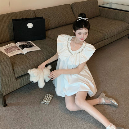 【Dress】フリルVネックドレス T01459