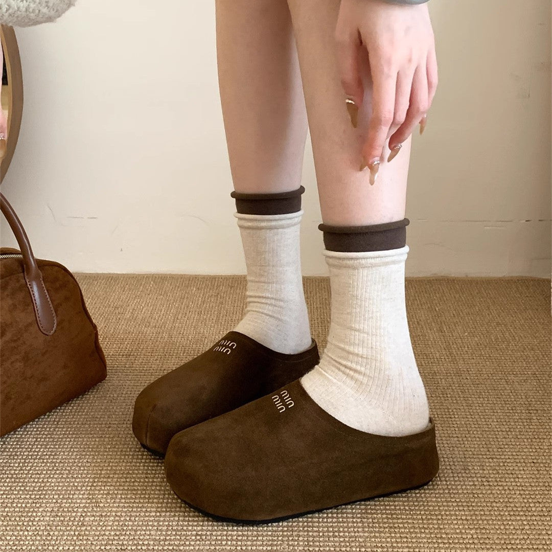 【Shoes】2色ラムウールスリット　Ｗ14686