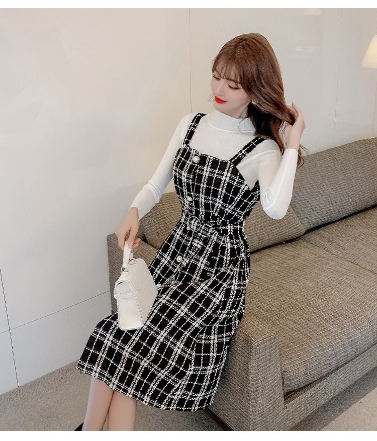 【Set】ニット+キャミワンピース２点セット   W14739