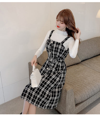 【Set】ニット+キャミワンピース２点セット   W14739