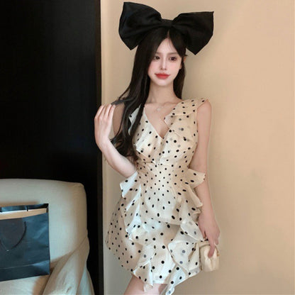 【Dress】ドット柄ワンピース　Ｗ11965