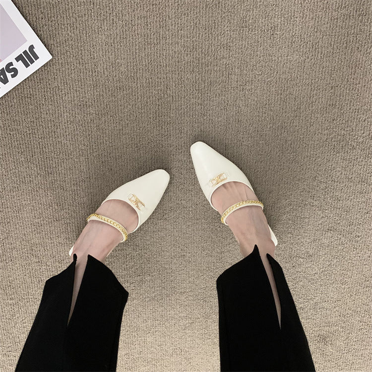 【Shoes】高級感フラットスリッパ　Z8134
