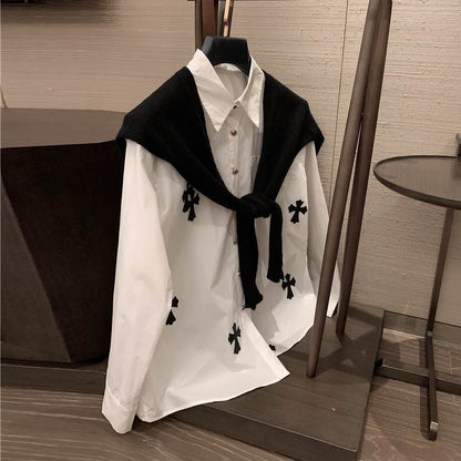 【Tops】高級感シャツ W14489