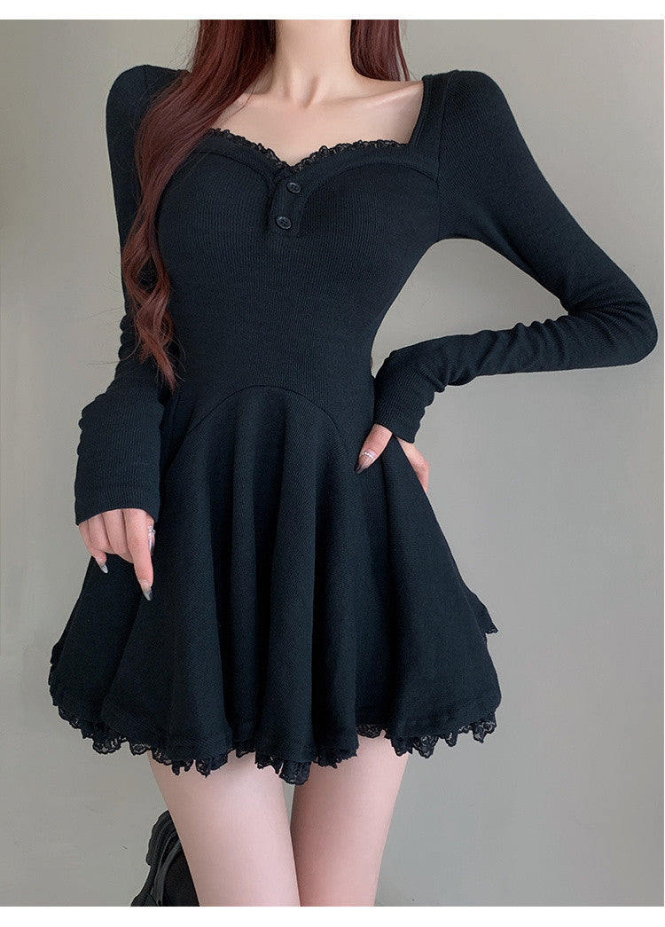 【Dress】春秋長袖ワンピース　W14151