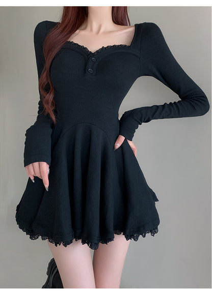 【Dress】春秋長袖ワンピース　W14151