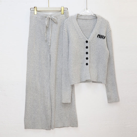 【Set】カーディガン + パンツ　2点セット    W14749