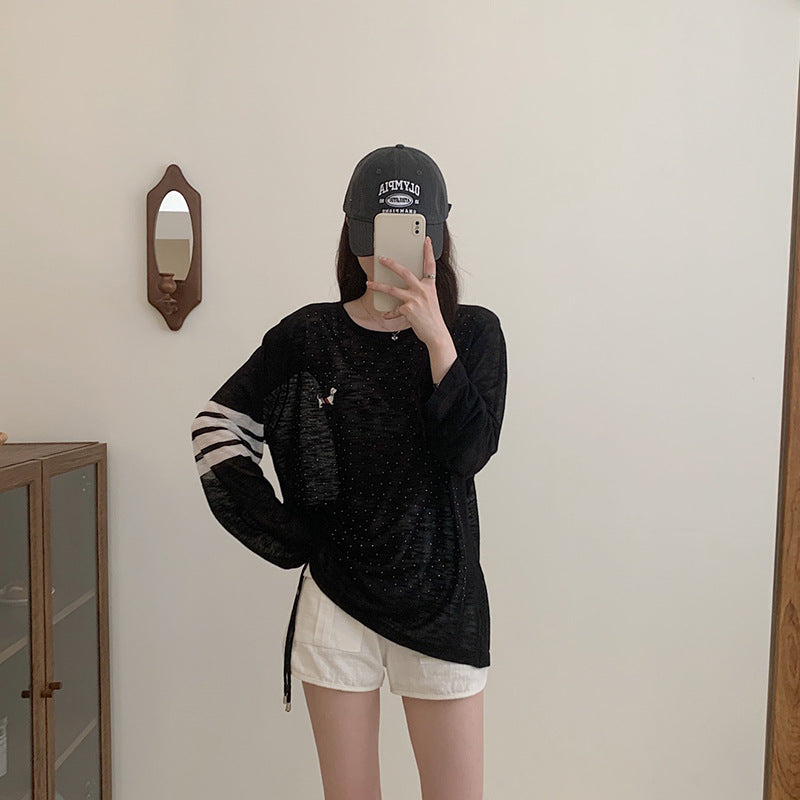 【Tops】透け感Ｔシャツ　W14322
