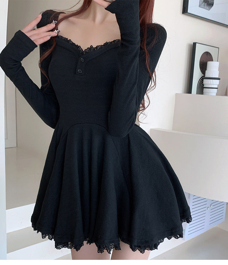 【Dress】春秋長袖ワンピース　W14151
