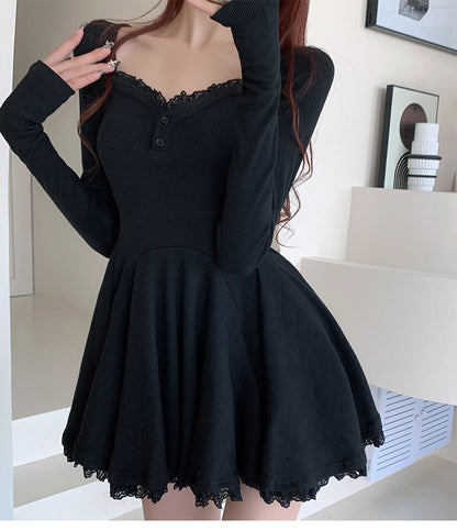 【Dress】春秋長袖ワンピース　W14151
