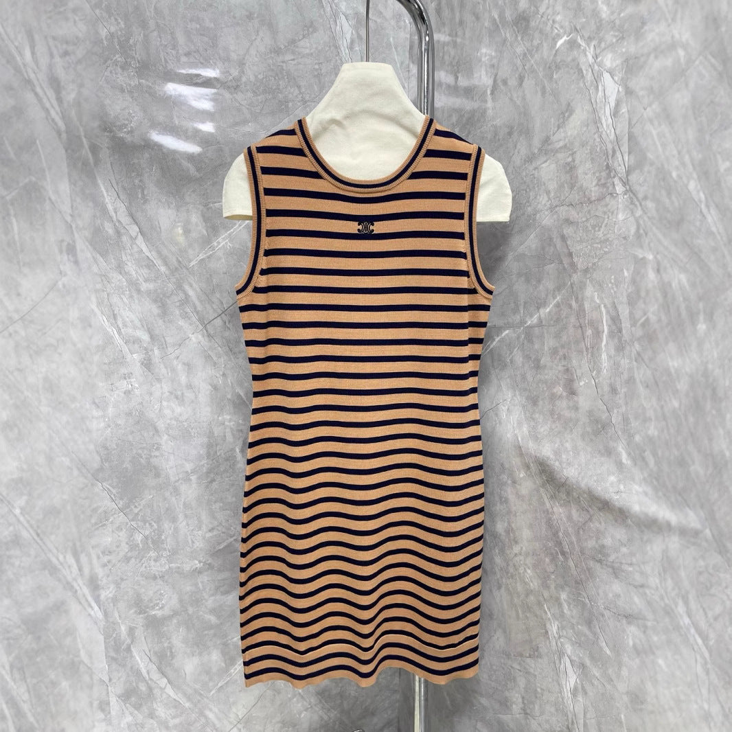 【Dress】ストライプ柄ワンピース T01619