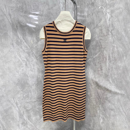 【Dress】ストライプ柄ワンピース T01619