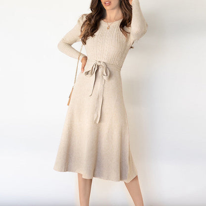 【Dress】新入荷～3色知性ニットワンピース　W9436