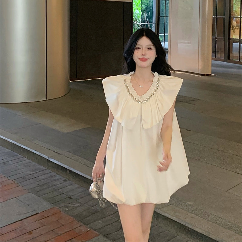 【Dress】フリルVネックドレス T01459