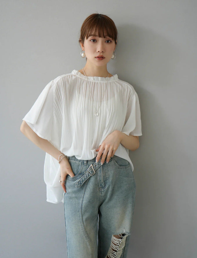【Tops】夏ぴったり薄いTシャツ T01681