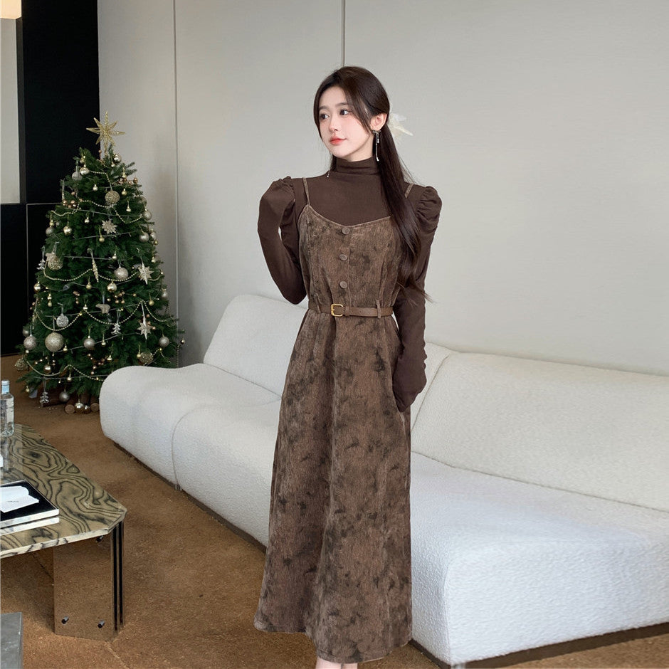 【Set】カットソー+ワンピース2点セット　Ｗ14214