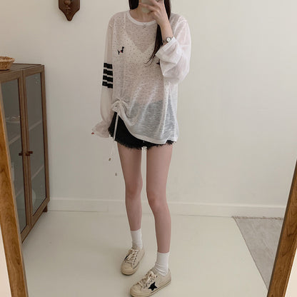 【Tops】透け感Ｔシャツ　W14322